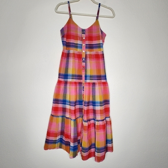 Evereve Summer Plaid Sofia Dress XS - Picture 4 of 9